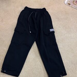 Black Cargo Sweatpants